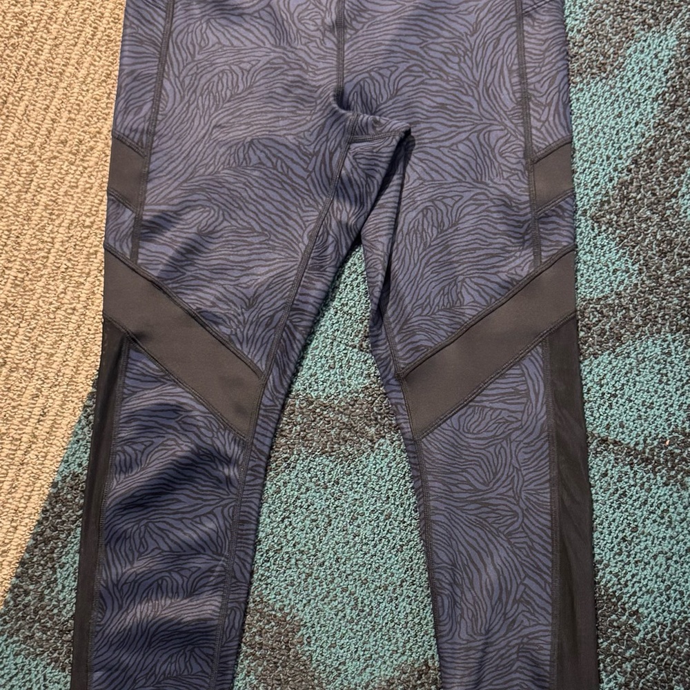 Blue and Black Patterned Leggings